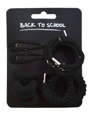 Small Hair School Set 16pk - Black